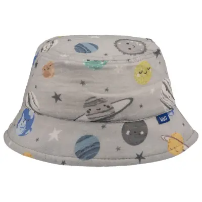 Kitti Mars Baskılı Erkek Bebek Fötr Şapka 1-3Yaş Gri 