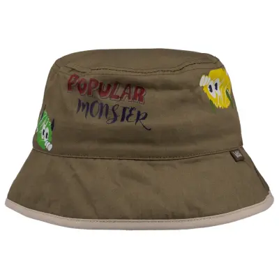 Kitti Monster Erkek Bebek Fötr Şapka 1-3Yaş  Haki
