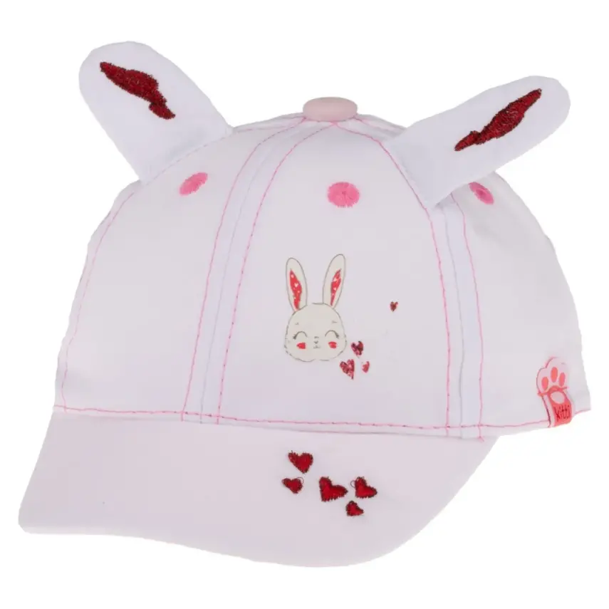Kitti Unisex Bebek Şapka 0-18 Ay Beyaz - 1