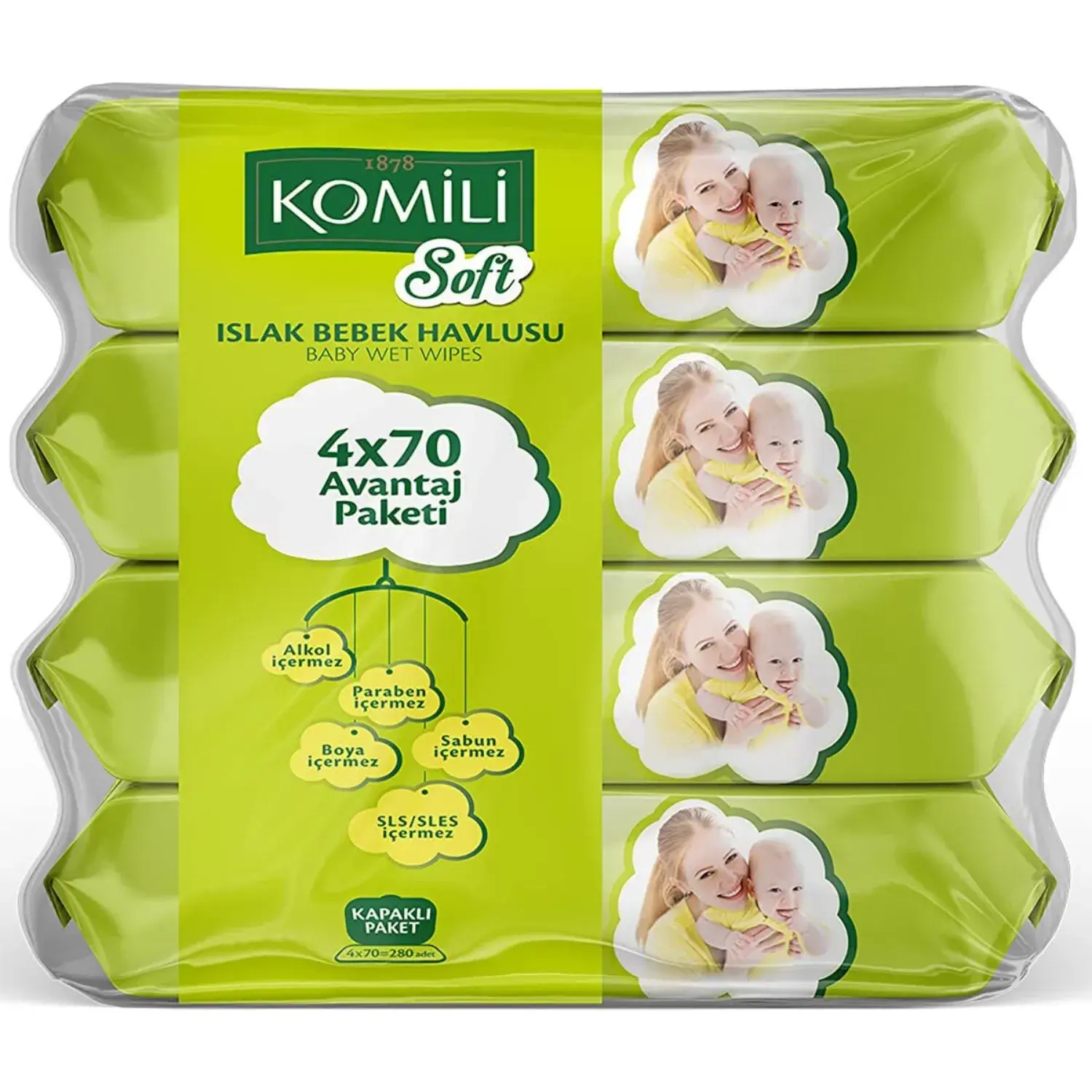 Komili Soft Islak Havlu 4x70li