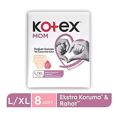 Kotex Mom Doğum Sonrası Emici Külot 8li L-XL Beden