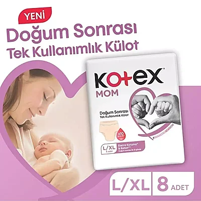 Kotex Mom Doğum Sonrası Emici Külot 8li L-XL Beden - 3