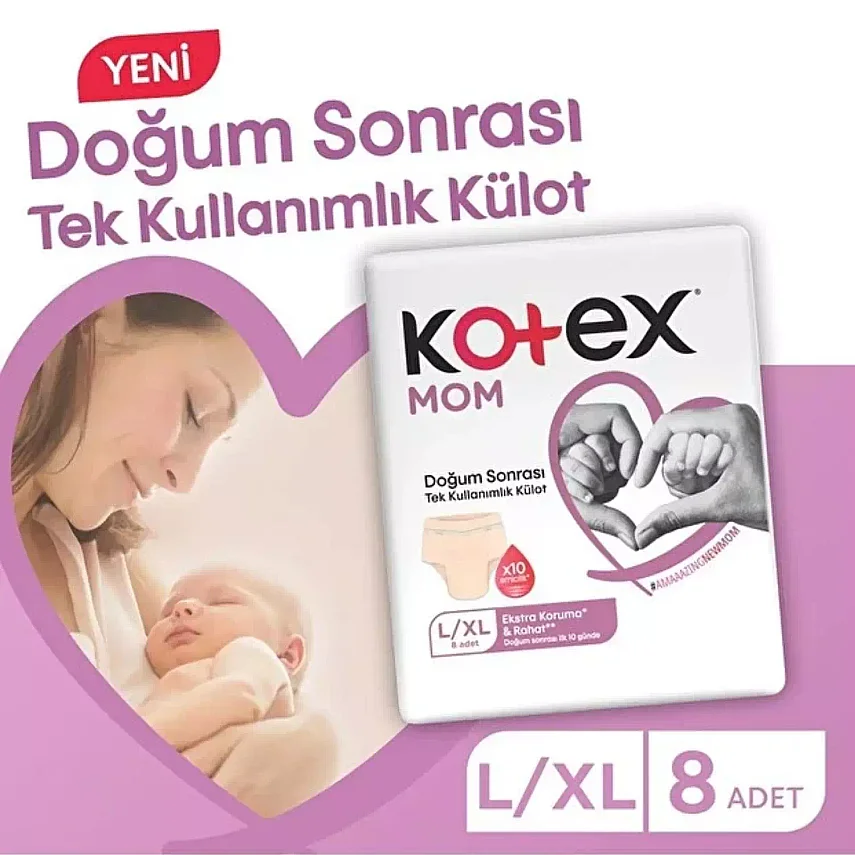 Kotex Mom Doğum Sonrası Emici Külot 8li L-XL Beden - 3