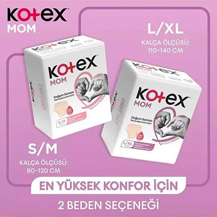 Kotex Mom Doğum Sonrası Emici Külot 8li S-M Beden - 2