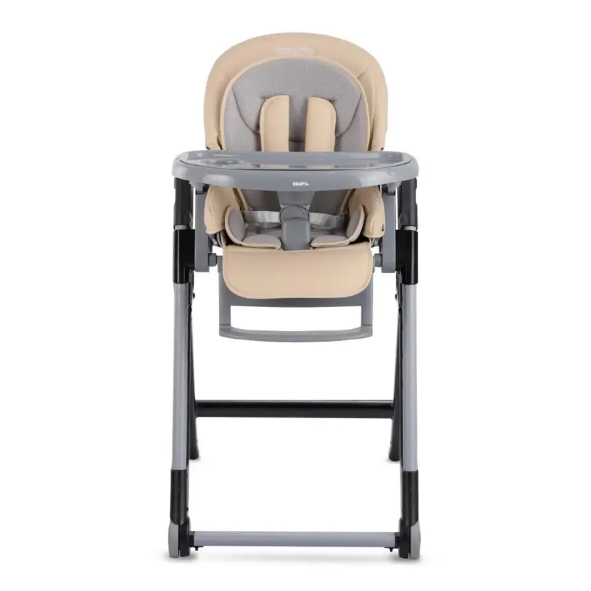 Kraft Chef Fonksiyonel Katlanabilir Çift Tepsili Mama Sandalyesi Beige - 2