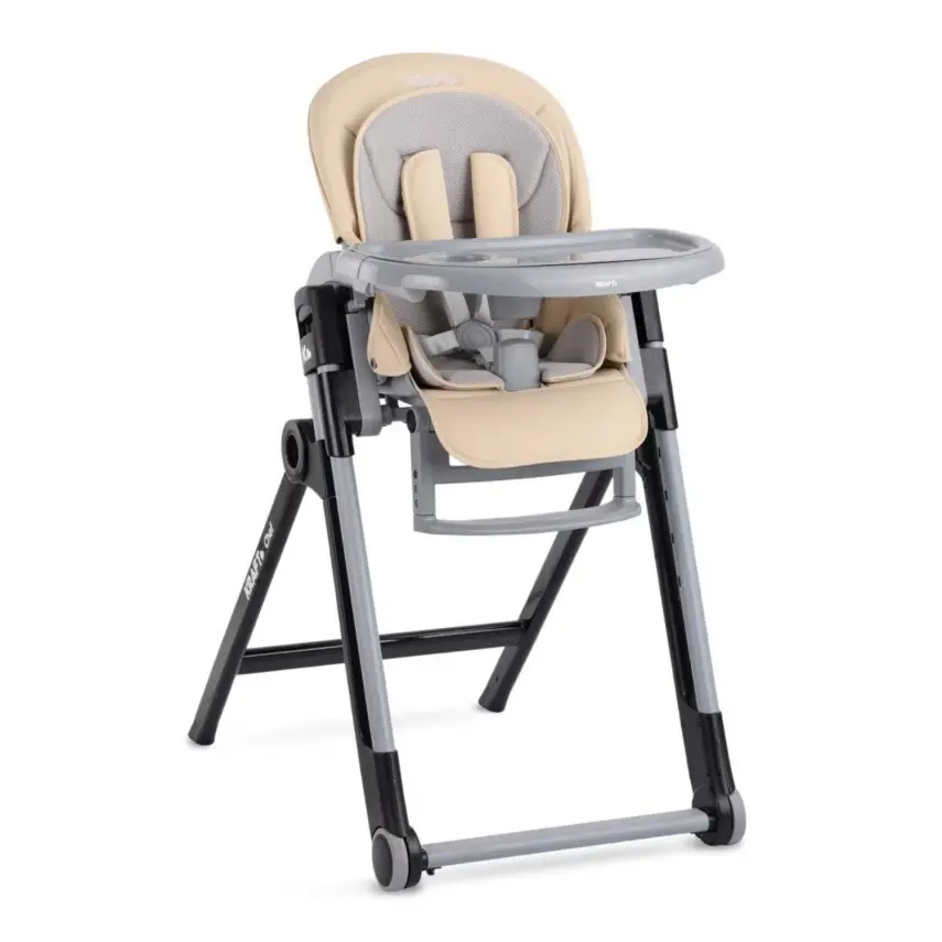 Kraft Chef Fonksiyonel Katlanabilir Çift Tepsili Mama Sandalyesi Beige - 1