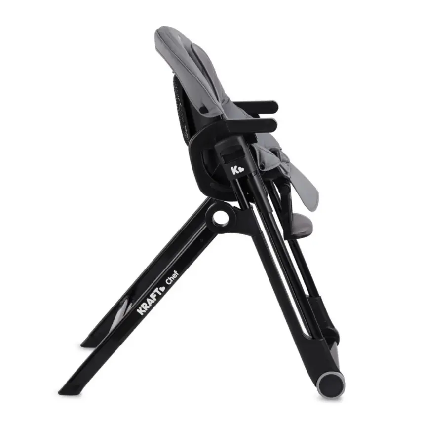 Kraft Chef Fonksiyonel Katlanabilir Çift Tepsili Mama Sandalyesi Grey - 5