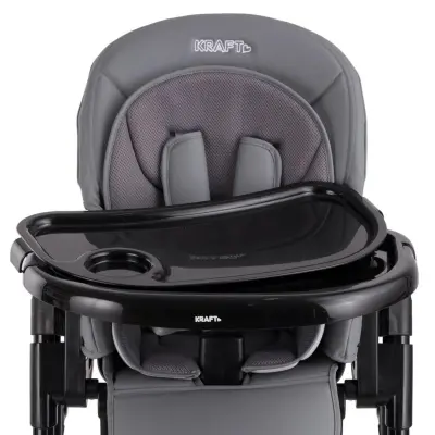 Kraft Chef Fonksiyonel Katlanabilir Çift Tepsili Mama Sandalyesi Grey - 13