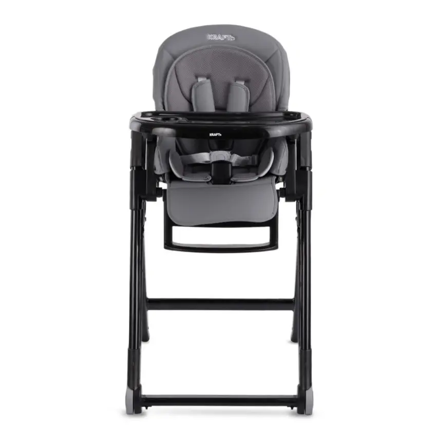 Kraft Chef Fonksiyonel Katlanabilir Çift Tepsili Mama Sandalyesi Grey - 9