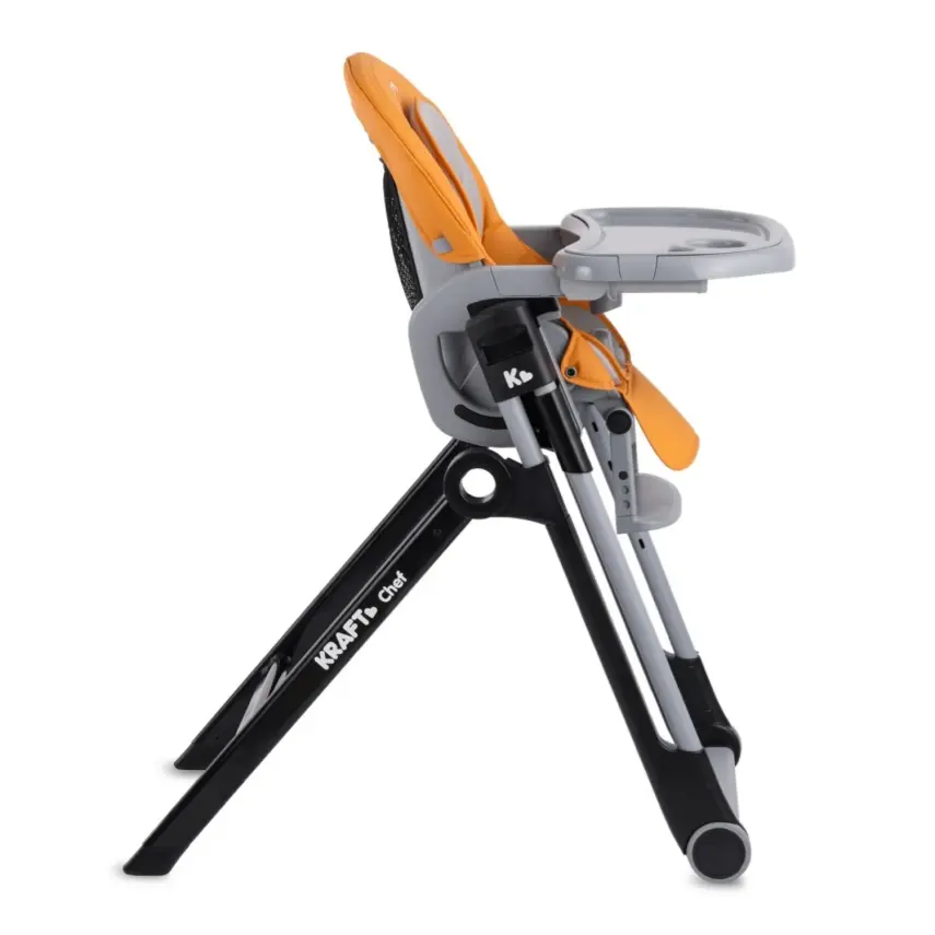 Kraft Chef Fonksiyonel Katlanabilir Çift Tepsili Mama Sandalyesi Orange - 2