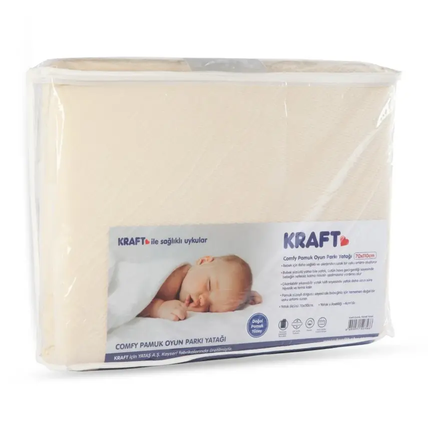 Kraft Comfy Pamuk Oyun Parkı Yatağı 70x110 cm - 1