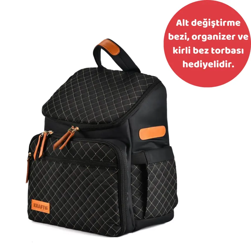 Kraft Diamond Anne Bebek Bakım Çantası Siyah - 1