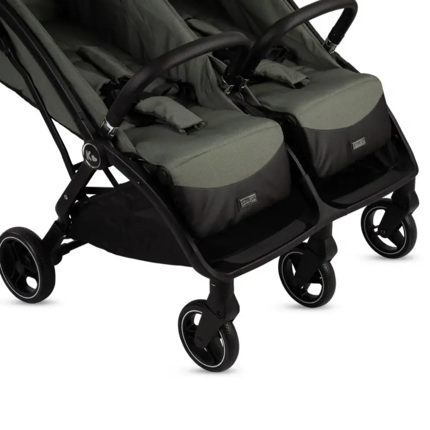 Kraft Duplo Tek Elle Katlanabilir İkiz Bebek Arabası Black - 9