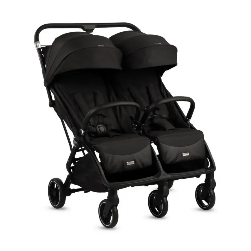 Kraft Duplo Tek Elle Katlanabilir İkiz Bebek Arabası Black - 1