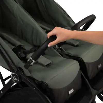 Kraft Duplo Tek Elle Katlanabilir İkiz Bebek Arabası Black - 12