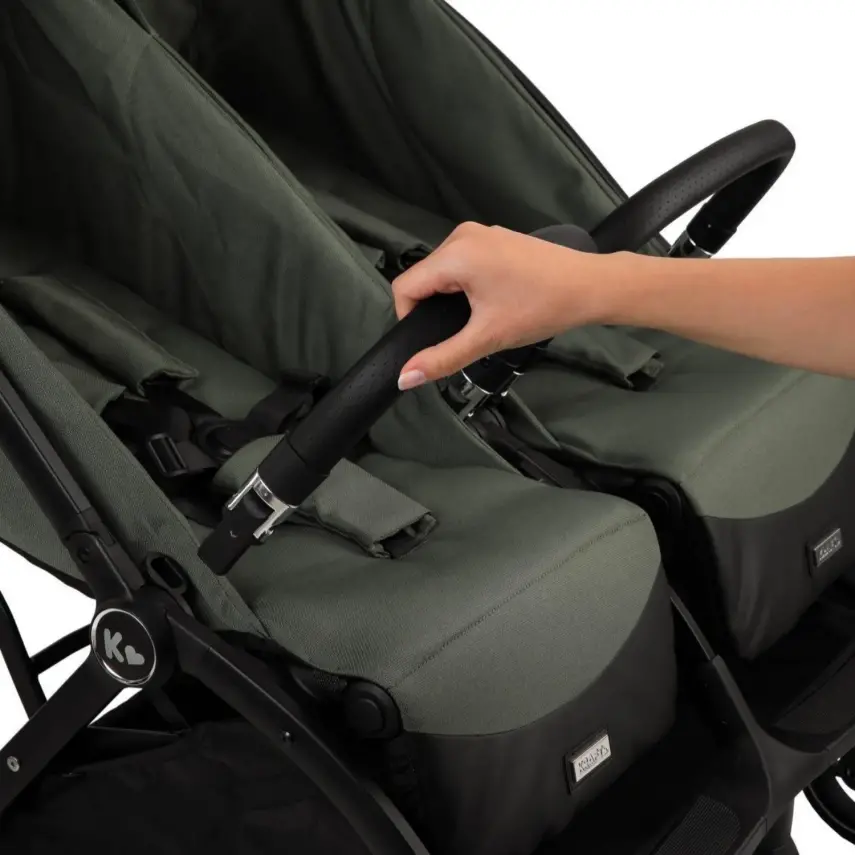 Kraft Duplo Tek Elle Katlanabilir İkiz Bebek Arabası Black - 12