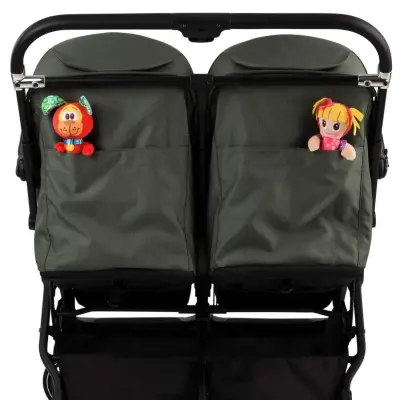 Kraft Duplo Tek Elle Katlanabilir İkiz Bebek Arabası Green - 19