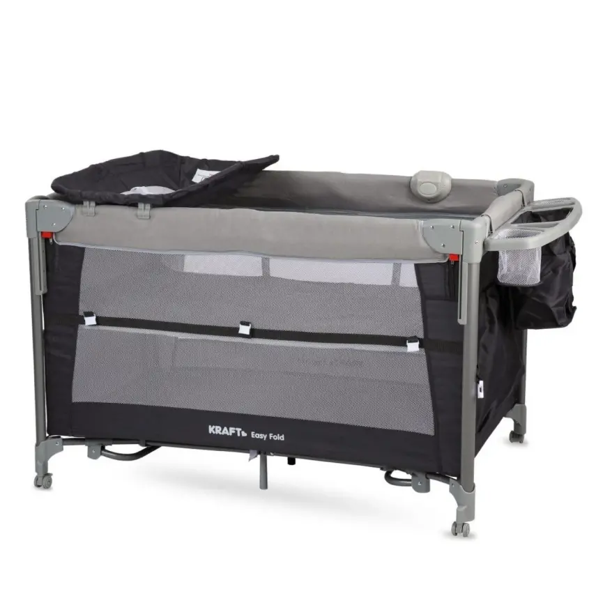 Kraft Easy Fold Anne Yanı Oyun Parkı 70x110 cm Light Grey - 1