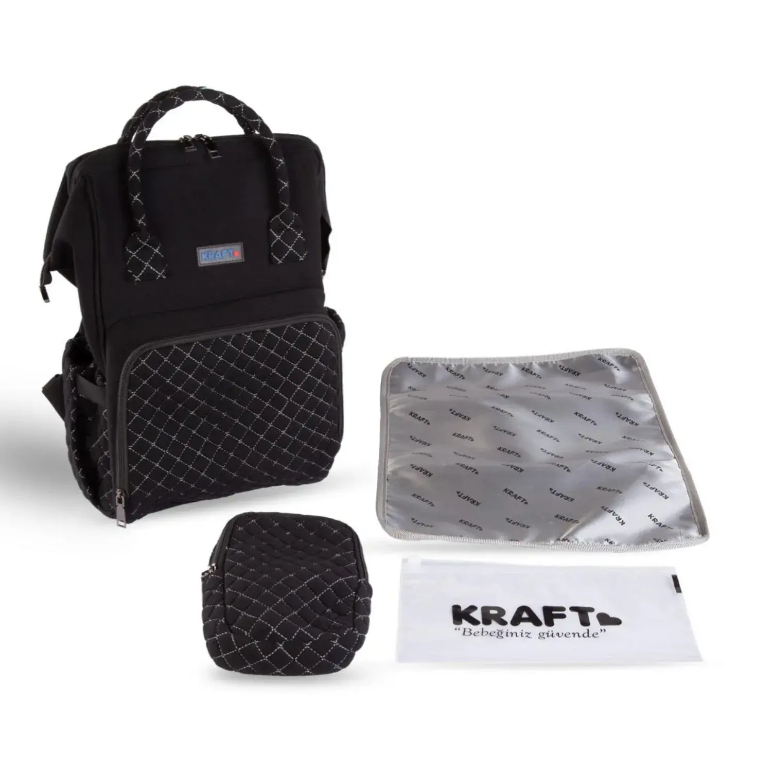 Kraft Ebony Anne Bebek Bakım Çantası Siyah