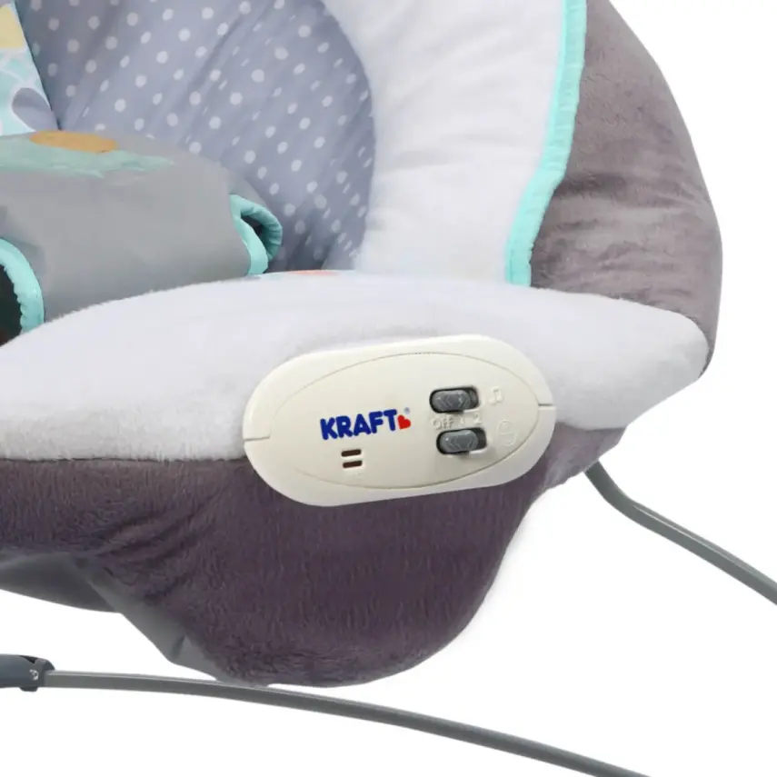 Kraft Elephant 2 Kademeli Titreşimli Müzikli Sallanabilen Ana Kucağı Gri - 5