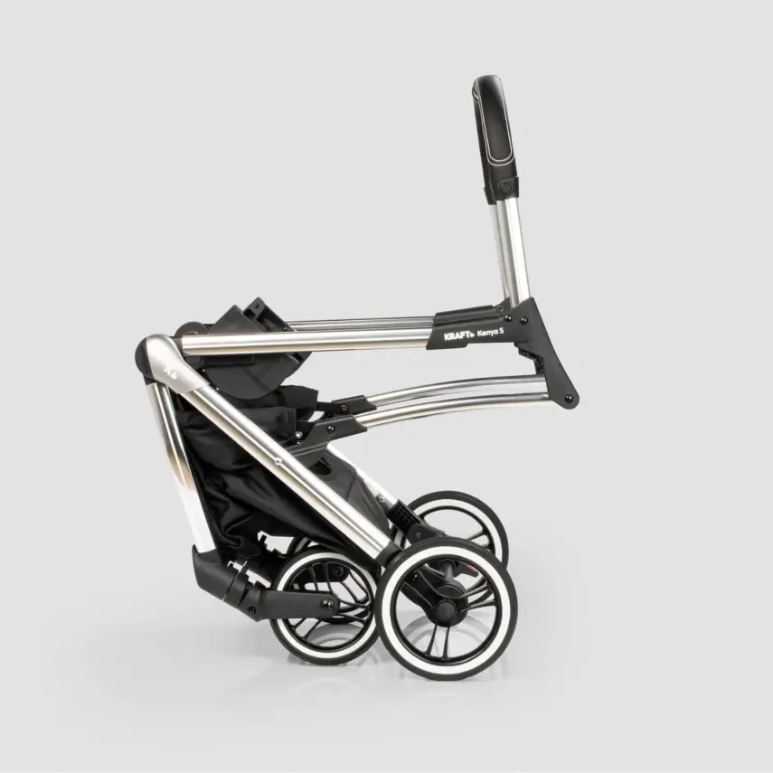 Kraft Kenya S Armor Plus Çift Yönlü Tek Elle Katlanabilir Kompakt Travel Sistem Bebek Arabası Black - 3