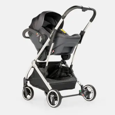 Kraft Kenya S Armor Plus Çift Yönlü Tek Elle Katlanabilir Kompakt Travel Sistem Bebek Arabası Black - 27