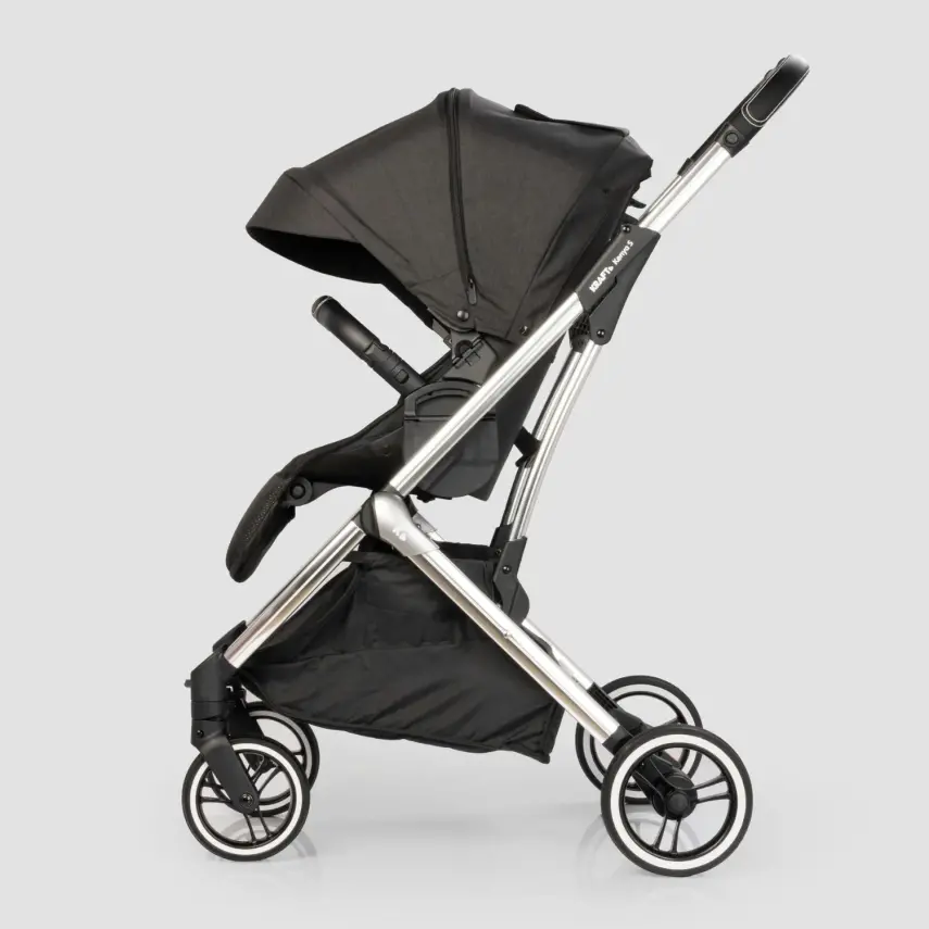 Kraft Kenya S Armor Plus Çift Yönlü Tek Elle Katlanabilir Kompakt Travel Sistem Bebek Arabası Black - 33
