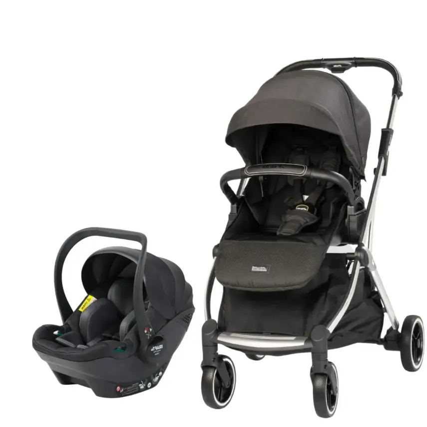 Kraft Kenya S Armor Plus Çift Yönlü Tek Elle Katlanabilir Kompakt Travel Sistem Bebek Arabası Black - 2