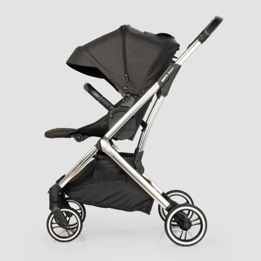 Kraft Kenya S Armor Plus Çift Yönlü Tek Elle Katlanabilir Kompakt Travel Sistem Bebek Arabası Black - 31