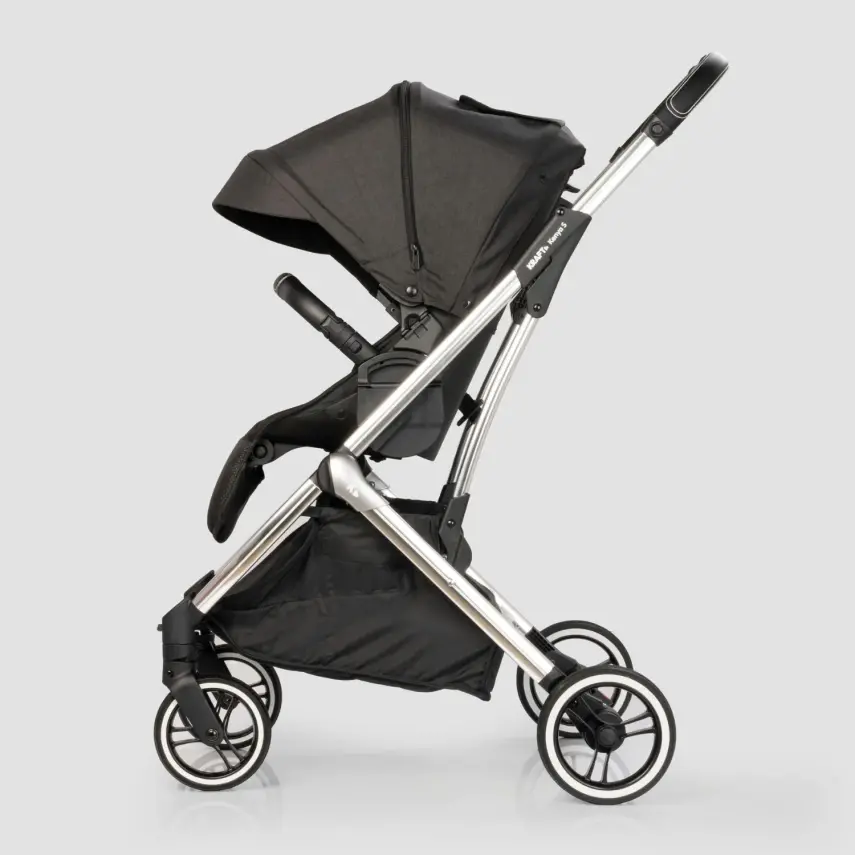 Kraft Kenya S Armor Plus Çift Yönlü Tek Elle Katlanabilir Kompakt Travel Sistem Bebek Arabası Black - 35