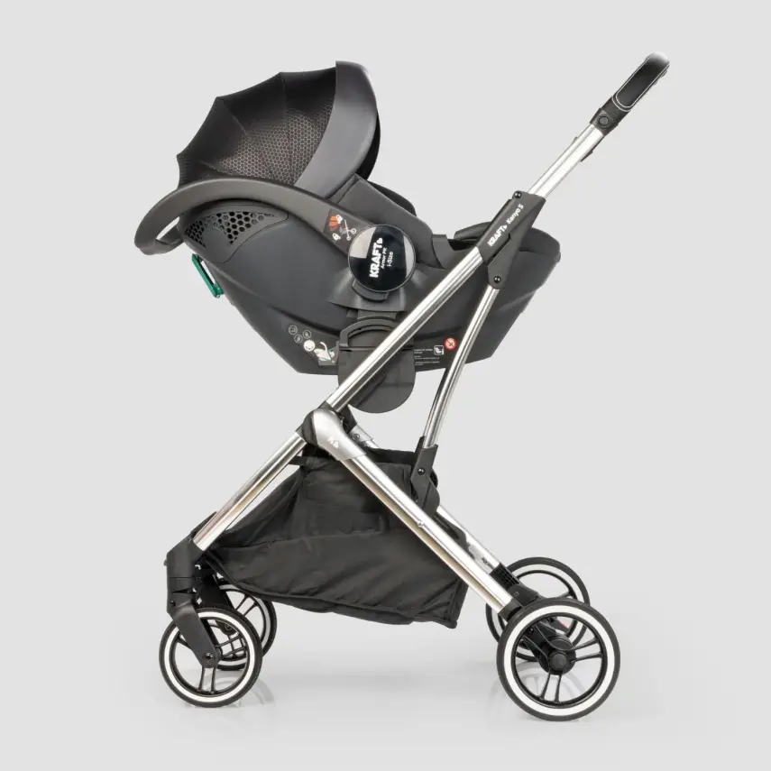 Kraft Kenya S Armor Plus Çift Yönlü Tek Elle Katlanabilir Kompakt Travel Sistem Bebek Arabası Blue - 4