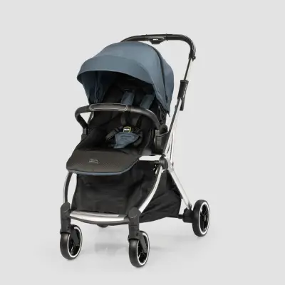 Kraft Kenya S Armor Plus Çift Yönlü Tek Elle Katlanabilir Kompakt Travel Sistem Bebek Arabası Blue - 5