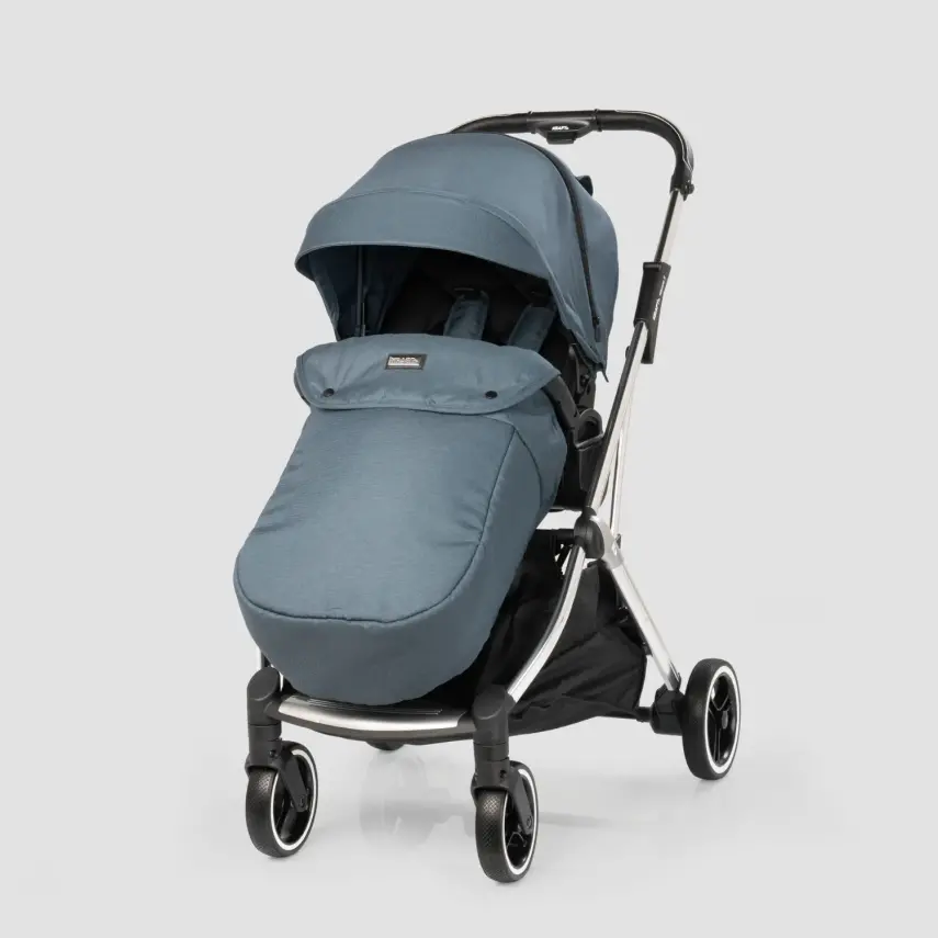 Kraft Kenya S Armor Plus Çift Yönlü Tek Elle Katlanabilir Kompakt Travel Sistem Bebek Arabası Blue - 7