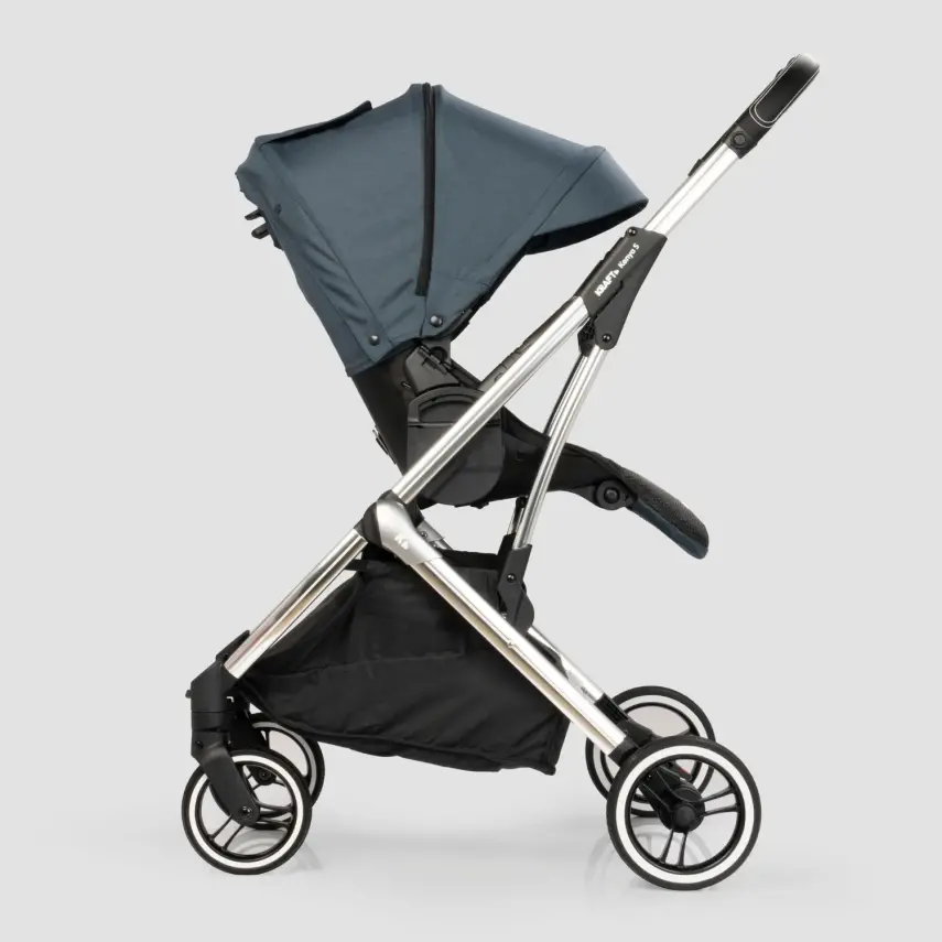 Kraft Kenya S Armor Plus Çift Yönlü Tek Elle Katlanabilir Kompakt Travel Sistem Bebek Arabası Blue - 3