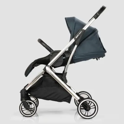 Kraft Kenya S Armor Plus Çift Yönlü Tek Elle Katlanabilir Kompakt Travel Sistem Bebek Arabası Blue - 11