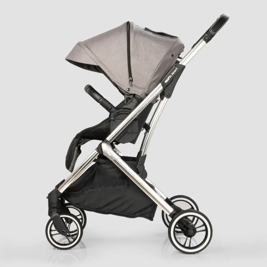 Kraft Kenya S Armor Plus Çift Yönlü Tek Elle Katlanabilir Kompakt Travel Sistem Bebek Arabası Grey - 8
