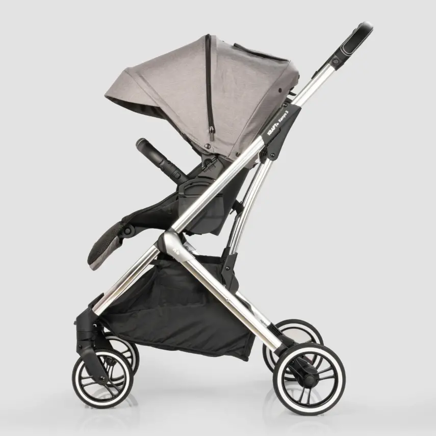 Kraft Kenya S Armor Plus Çift Yönlü Tek Elle Katlanabilir Kompakt Travel Sistem Bebek Arabası Grey - 22
