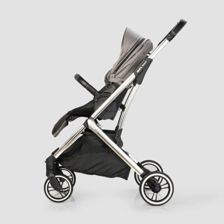 Kraft Kenya S Armor Plus Çift Yönlü Tek Elle Katlanabilir Kompakt Travel Sistem Bebek Arabası Grey - 11