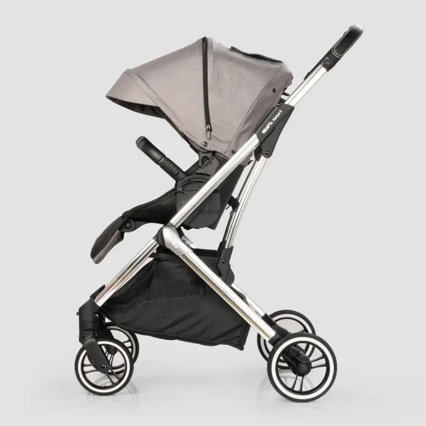 Kraft Kenya S Armor Plus Çift Yönlü Tek Elle Katlanabilir Kompakt Travel Sistem Bebek Arabası Grey - 10