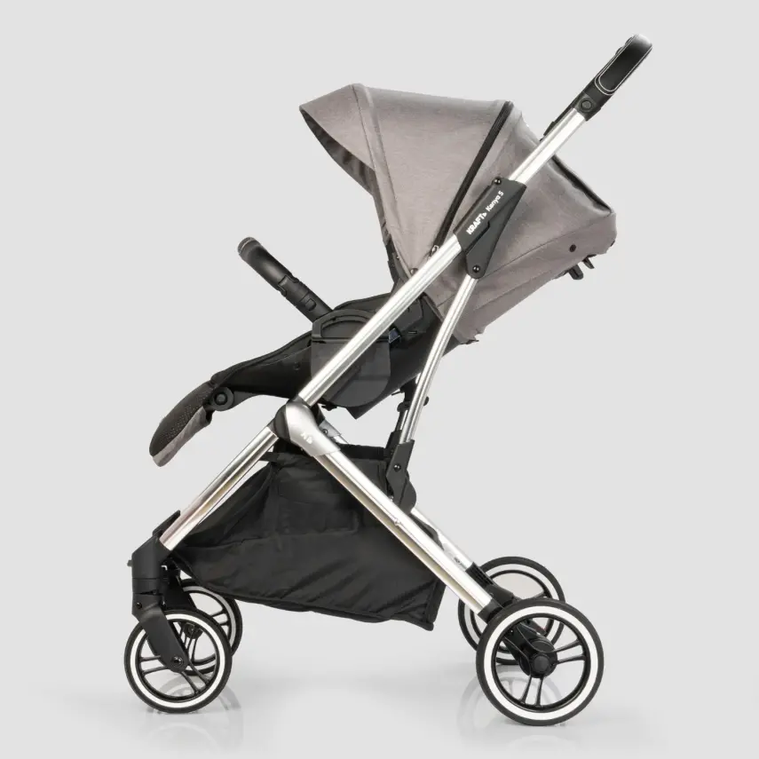 Kraft Kenya S Armor Plus Çift Yönlü Tek Elle Katlanabilir Kompakt Travel Sistem Bebek Arabası Grey - 21