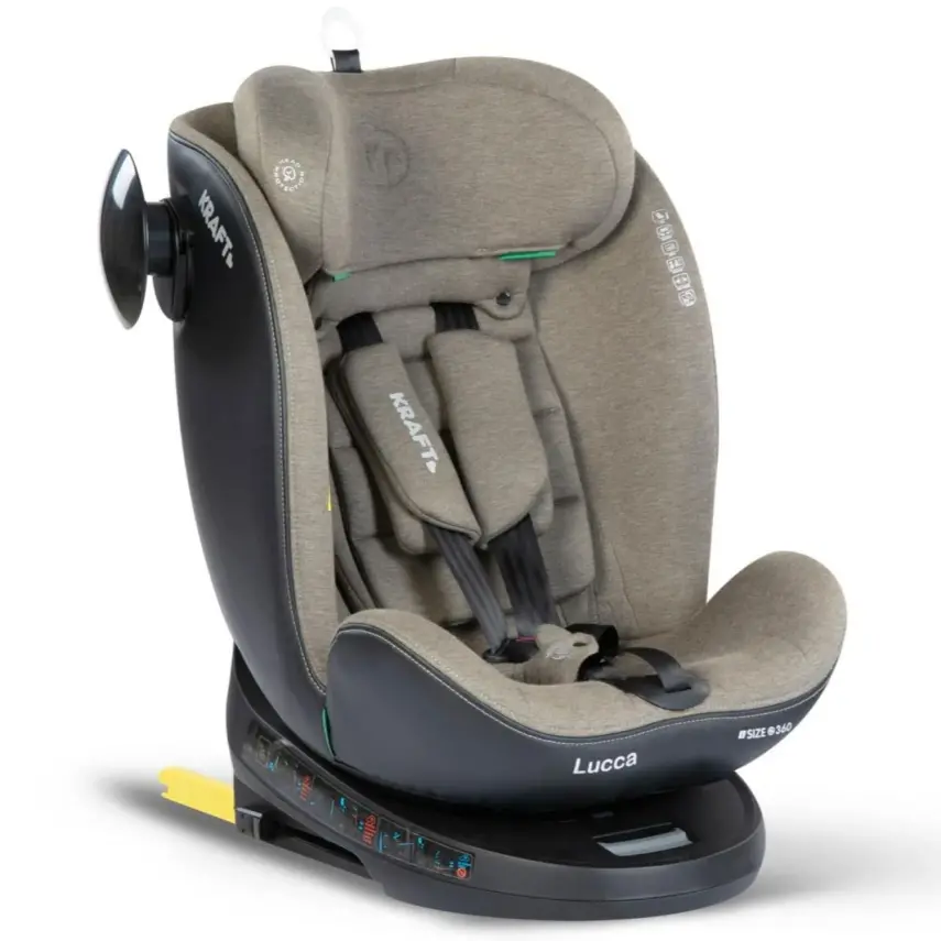 Kraft Lucca 360° Dönebilen Isofix Bağlantılı I-Size Oto Koltuğu 0-36 Kg Green - 1