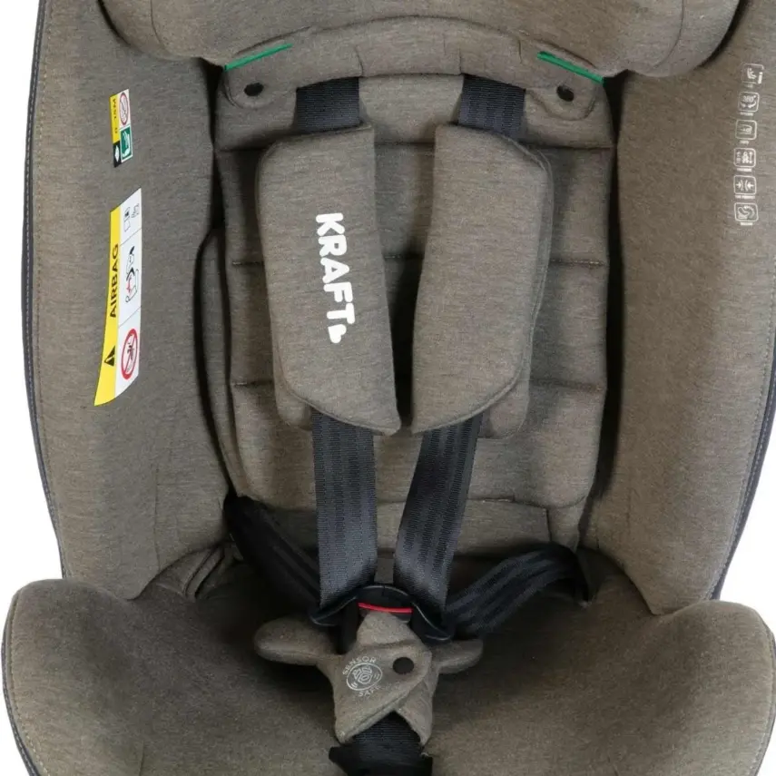 Kraft Lucca 360° Dönebilen Isofix Bağlantılı I-Size Oto Koltuğu 0-36 Kg Grey - 10