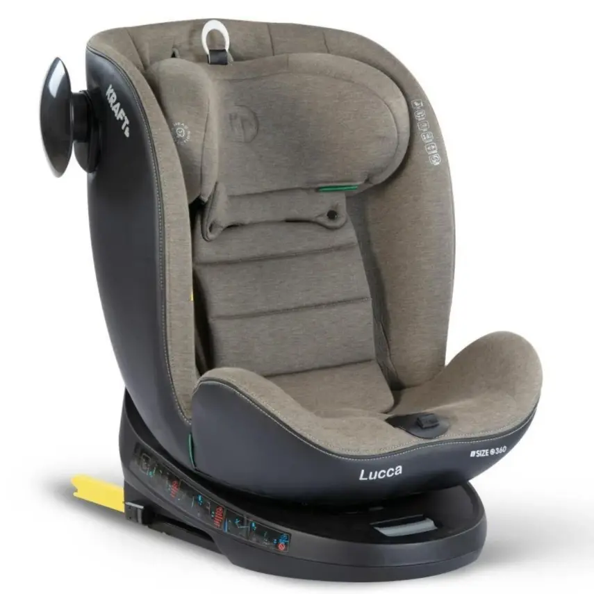 Kraft Lucca 360° Dönebilen Isofix Bağlantılı I-Size Oto Koltuğu 0-36 Kg Grey - 12