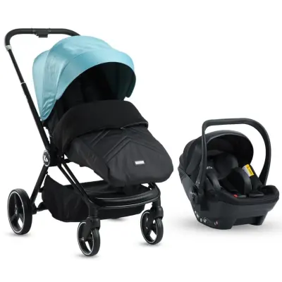 Kraft Mika (Mila) Çift Yönlü Travel Sistem Bebek Arabası Black Green - 3