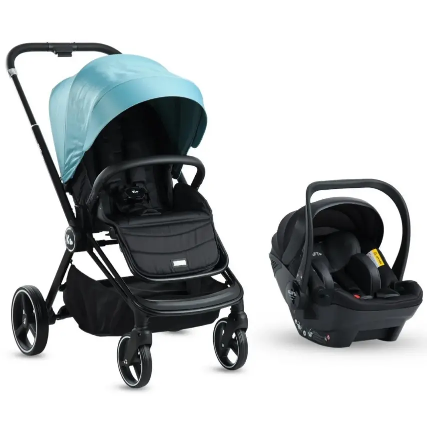 Kraft Mika (Mila) Çift Yönlü Travel Sistem Bebek Arabası Black Green - 1