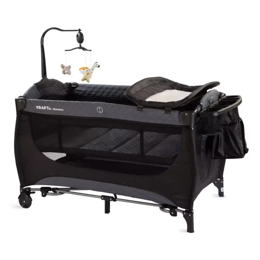 Kraft Monaco Dönenceli Oyun Parkı 70x120 cm Black - 1