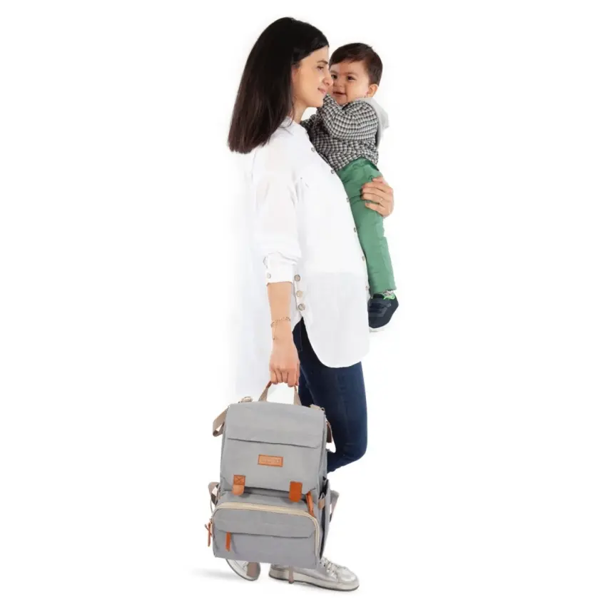 Kraft Moon Anne Bebek Bakım Sırt Çantası Koyu Gri - 8