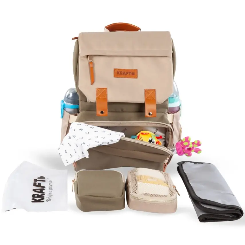 Kraft Moon Anne Bebek Bakım Sırt Çantası Koyu Gri - 9