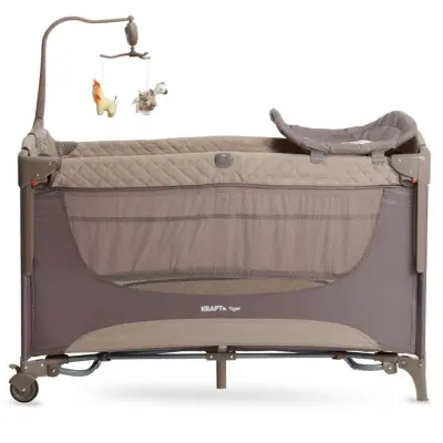 Kraft Oyuncaklı Dönenceli Tiger Anne Yanı Oyun Parkı 70X120 Cm Grey - 11