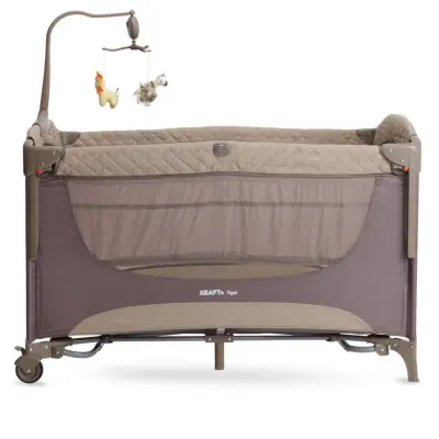 Kraft Oyuncaklı Dönenceli Tiger Anne Yanı Oyun Parkı 70X120 Cm Grey - 7